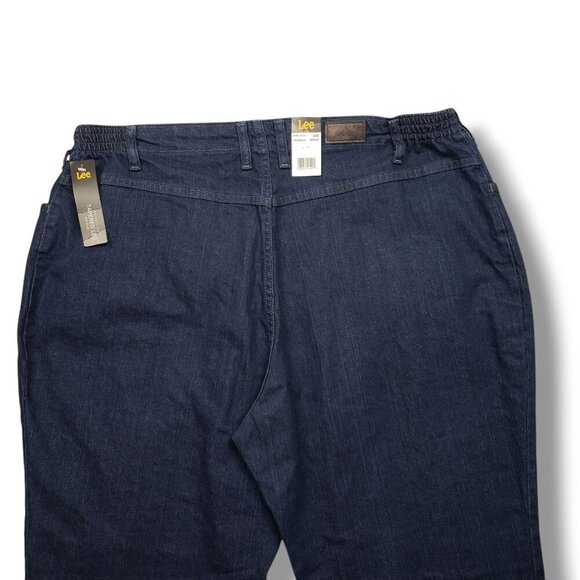 Lee Tapered Leg Jeans Womens Plus 24W Mid Rise Relaxed Fit Dark Wash - Picture 6 of 10